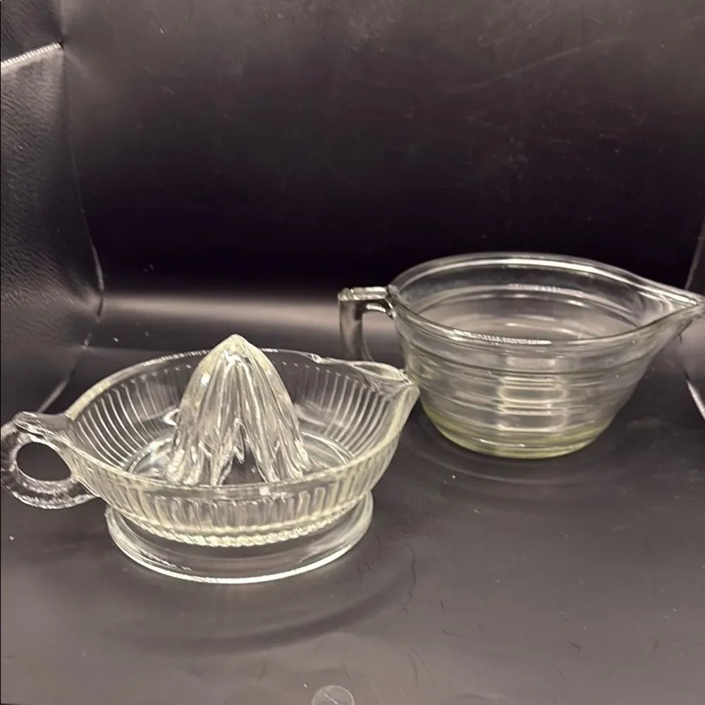 Clear Glass Juicer and pitcher Set